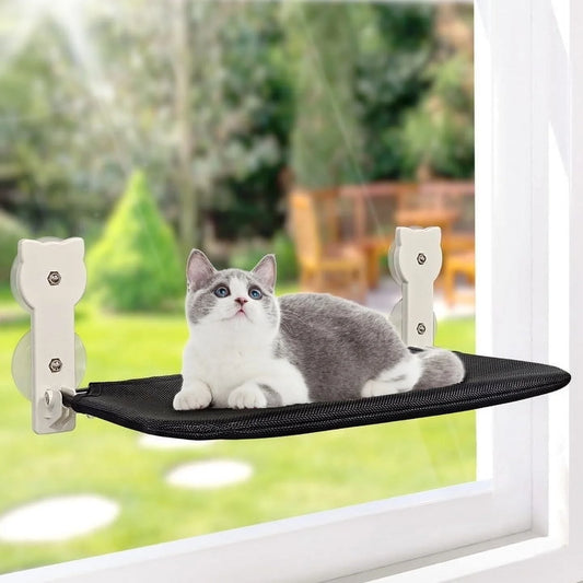 Cat Window Perch, Sturdy Foldable Cat Hammock Window Seat, Cordless Resting Pet Bed Indoor